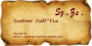 Szafner Zsófia névjegykártya