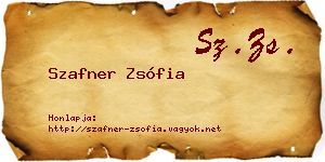 Szafner Zsófia névjegykártya