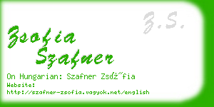 zsofia szafner business card